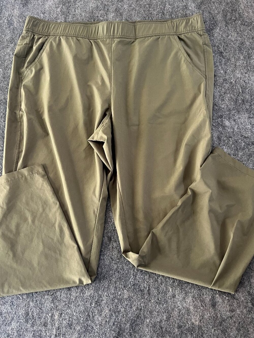 Eddie Bauer olive green athletic pull on hiking camping outdoors pants womens XL